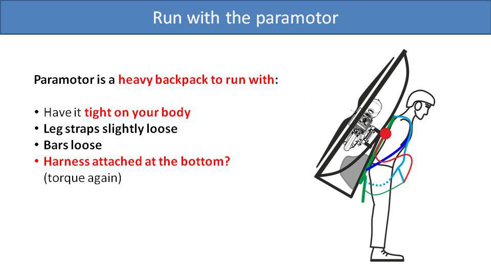 Run with the paramotor