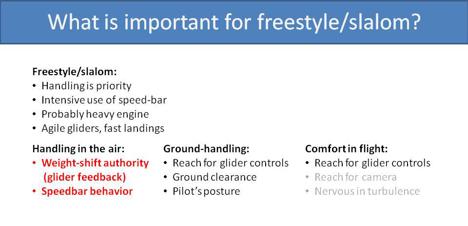 What is important for freestyle/slalom?